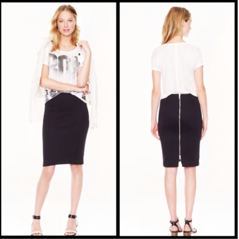 J. Crew Zip-Back Surf Pencil Skirt NWT